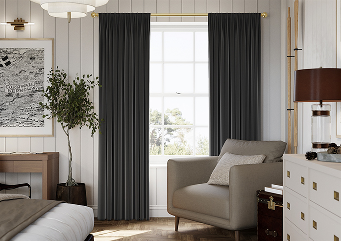 Luxe Velvet, Grey - Made to Measure Curtains - Image 3